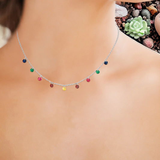 Noé pierced crystal necklace