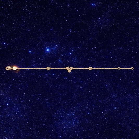 Gold-plated and oxide bracelet Star of the Shepherd