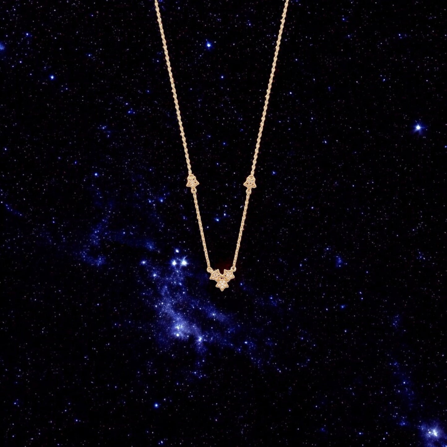 Gold-plated and oxide Shepherd's Star necklace