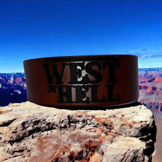 The West in Hell Brown leather bracelet