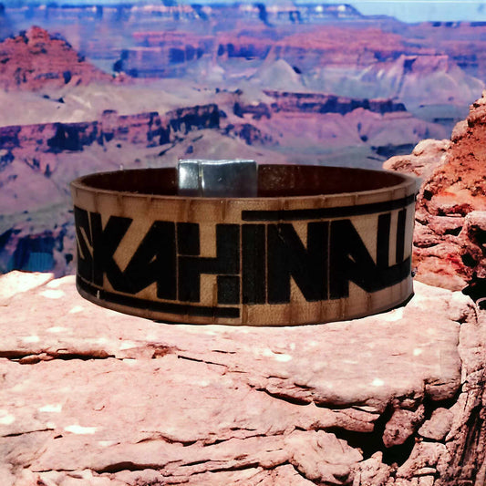 Skahinall vintage brown leather bracelet